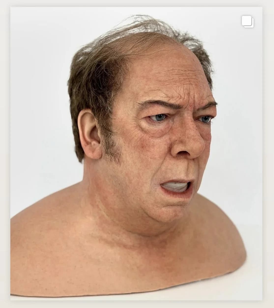 Expressive Older Man Bust