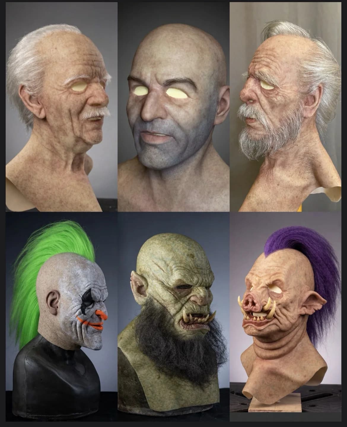Prosthetic Character Bust Collage